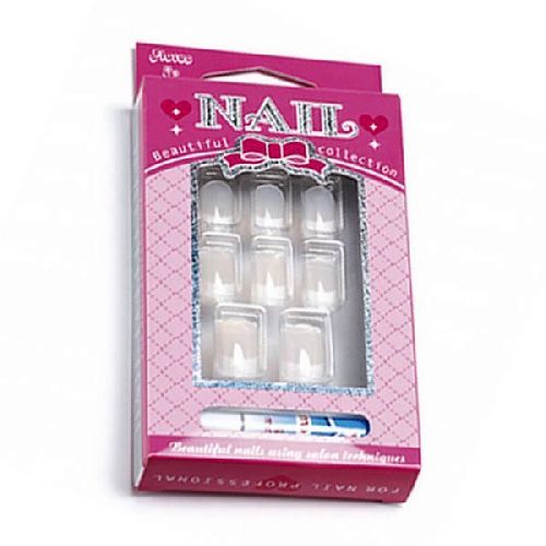 Imagen de Uñas postizas francesa brillo 24uds