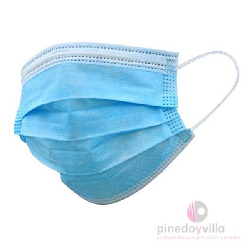 Imagen de Mascarilla médica desechable azul 3 capas 50uds.